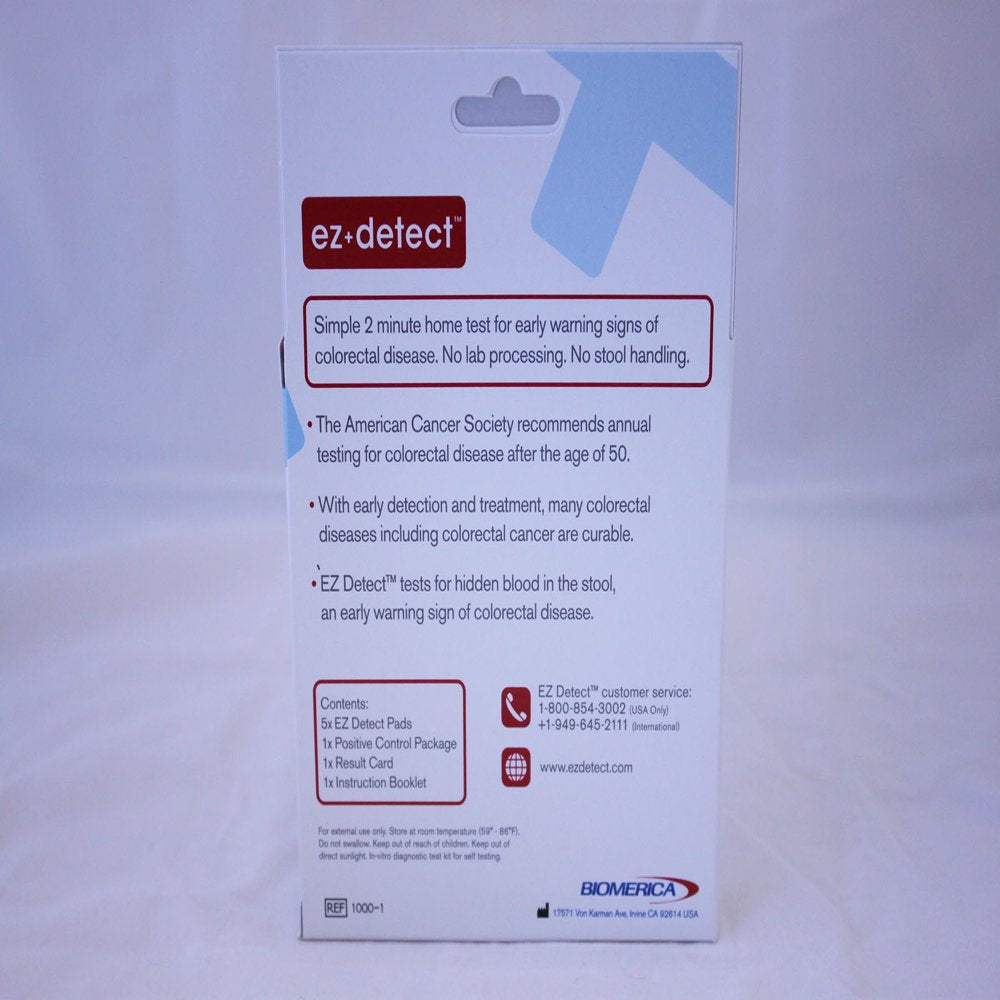 EZ Detect Colon Disease Test, FDA Cleared, at Home Colorectal Test Kit