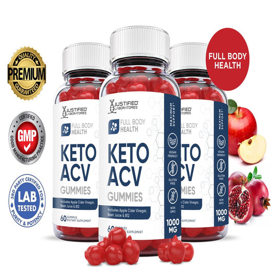 (3 Pack) Full Body Health Keto ACV Gummies 1000MG Dietary Supplement 180 Gummys - Nutricity.com.au