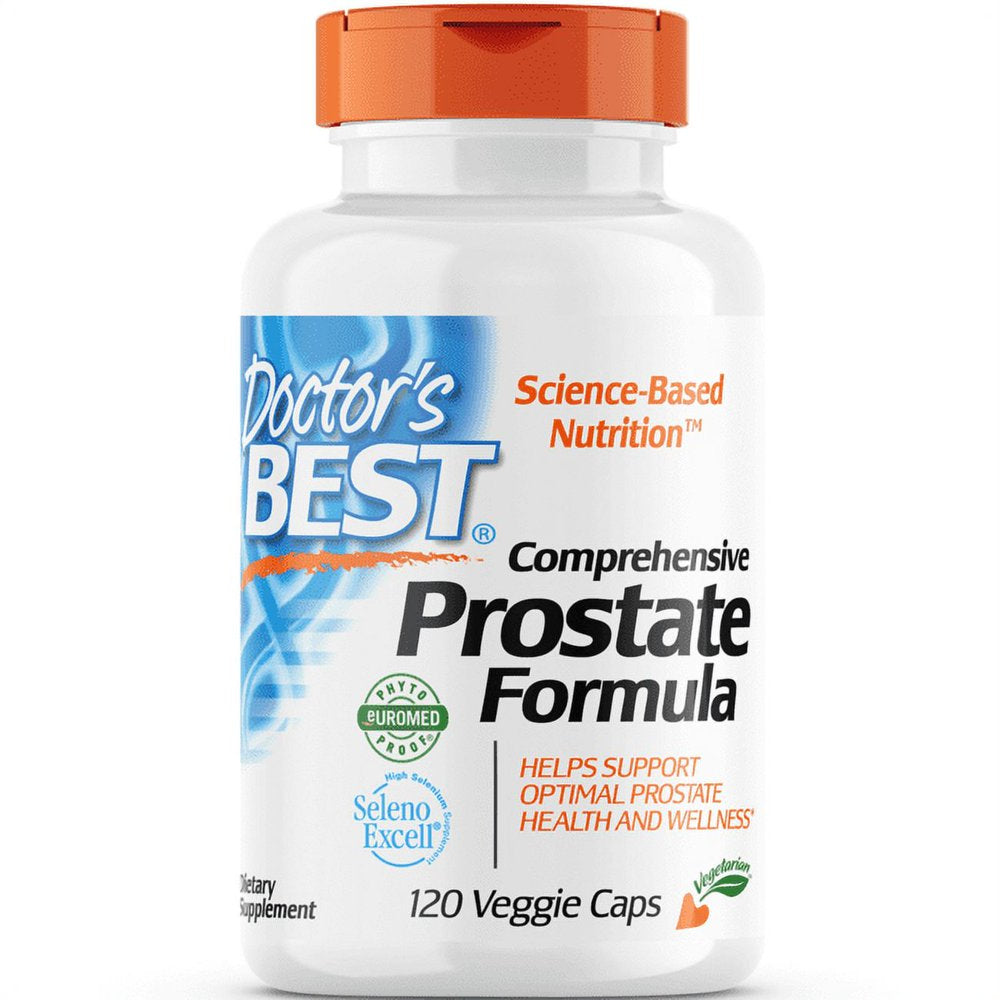 Doctor'S Best Comprehensive Prostate Formula, Supports Normal Urinary Function, Gluten Free, Soy Free, 120 Veggie Cpas