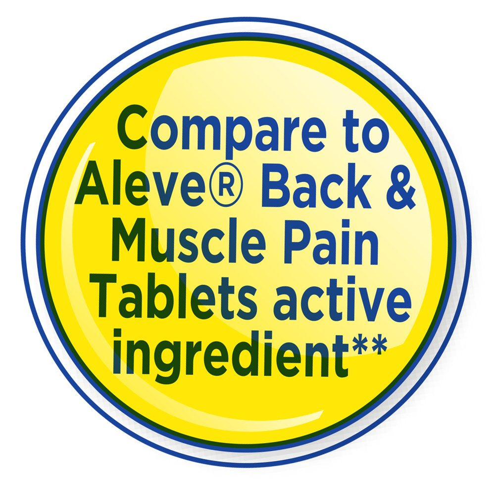 Equate All Day Back & Muscle Pain Relief Naproxen Sodium Tablets, 220Mg, 200 Count