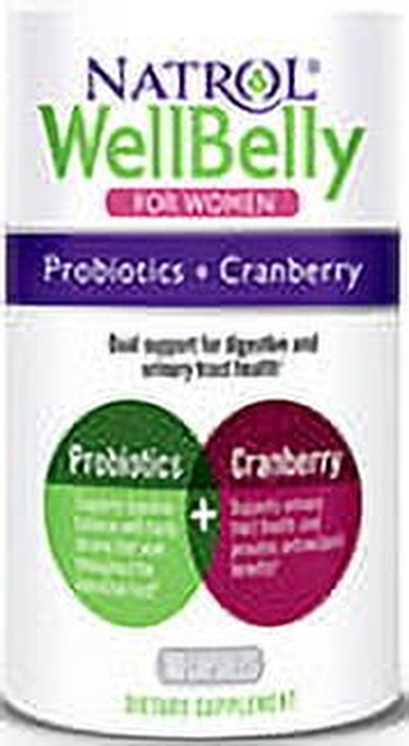 Natrol Natrol Wellbelly Probiotics + Cranberry, 30 Ea