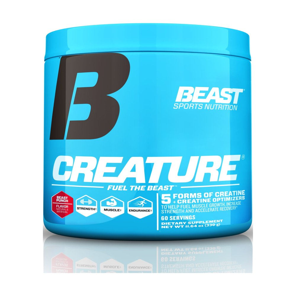 Beast Sports Creature Creatine Powder, Beast Punch, 60 Servings