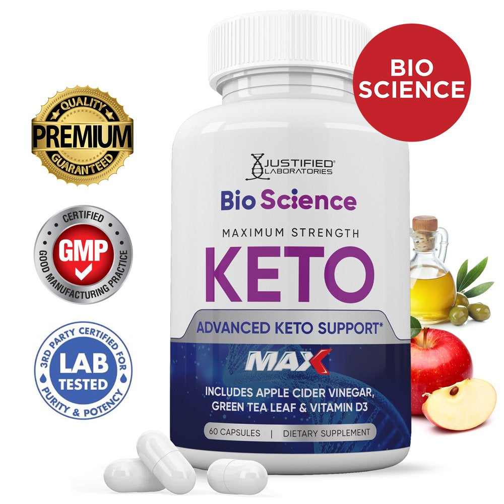 Bio Science Keto ACV MAX Pills 1675Mg Dietary Supplement 60 Capsules