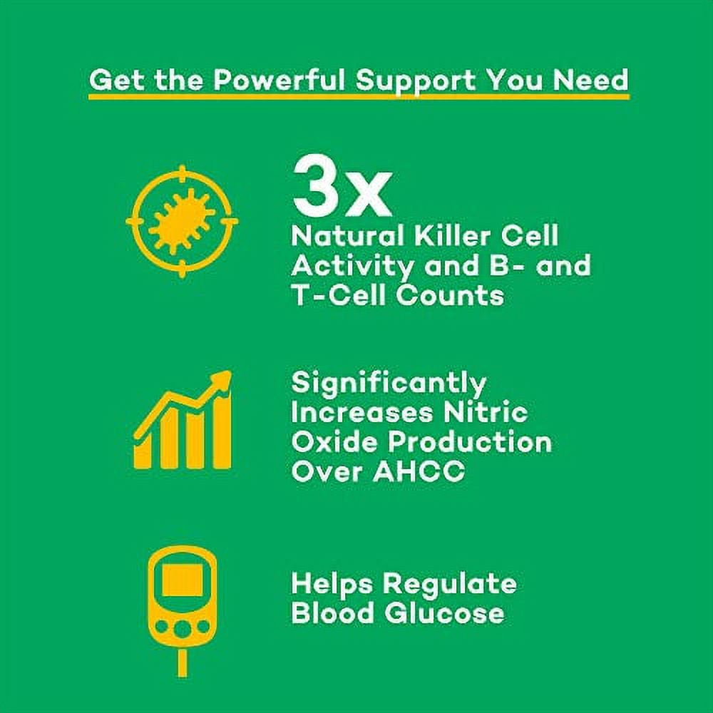 Daiwa Peak Immune 4 Ultra Alternative to AHCC Supplements - Natural Immune System Booster to Increase Killer Cell Activity and Healthy Cytokine Production - 30 Capsules