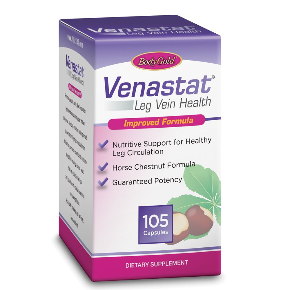 Body Gold Venastat Leg Vein Health, Bonus Pack 60+45, Capsules , 105 Ea (105 CT)