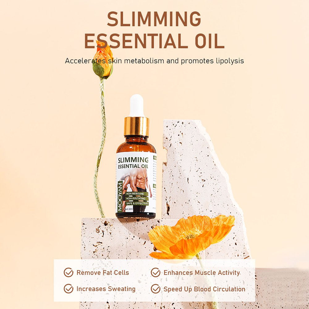 EJWQWQE Abdominal Massage Essential Oil Fitness Exercise Sweating Fever Fat Burning Fat Burst Milk Essential Oil（30Ml）