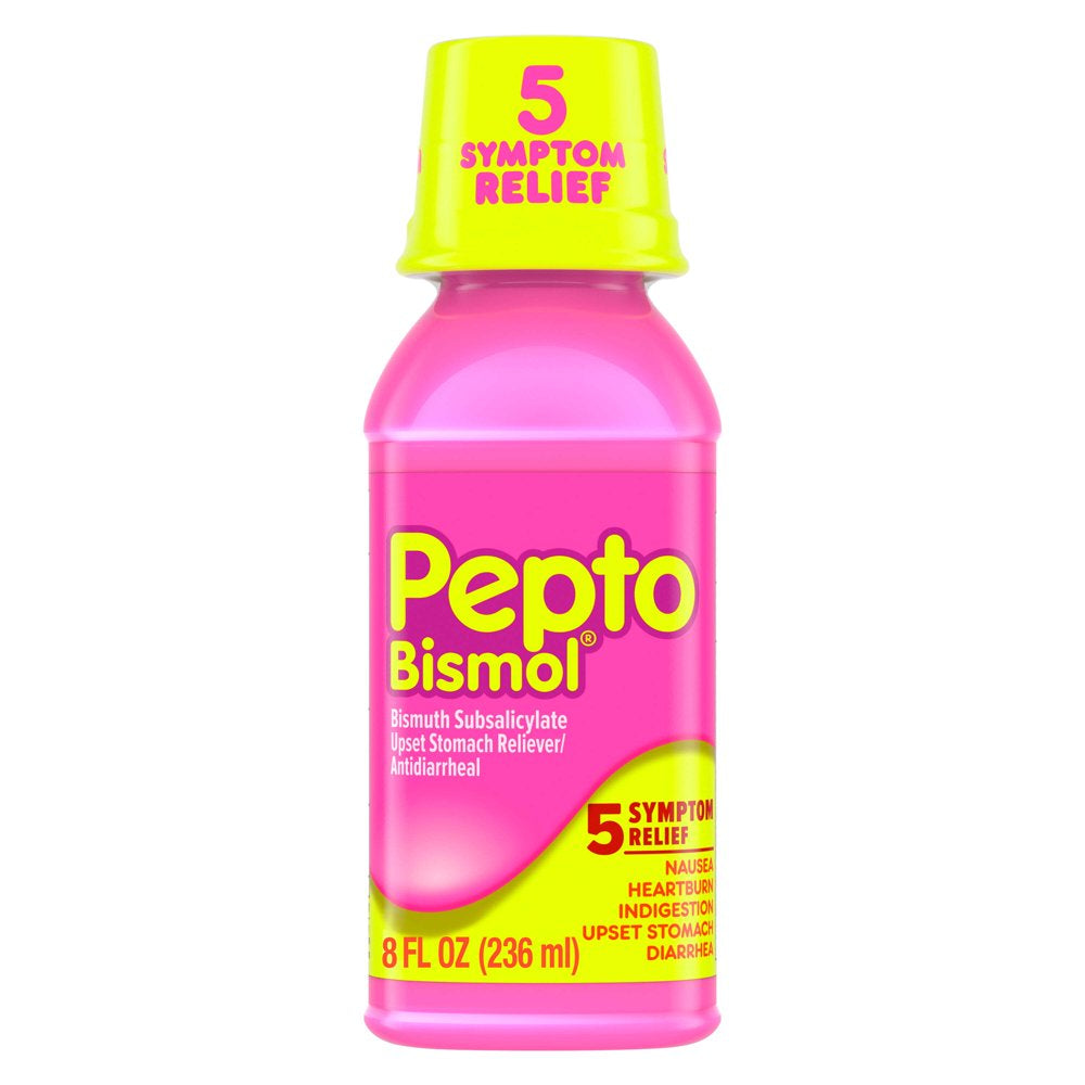 Pepto Bismol Liquid for Upset Stomach and Diarrhea Relief, Over-The-Counter Medicine, 8 Oz