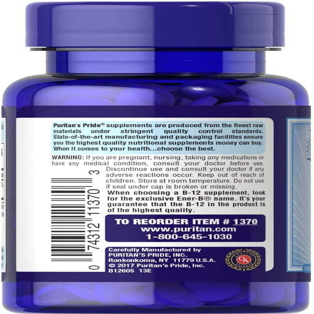 Puritan'S Pride Vitamin B-12 500Mcg - 100 Tablets