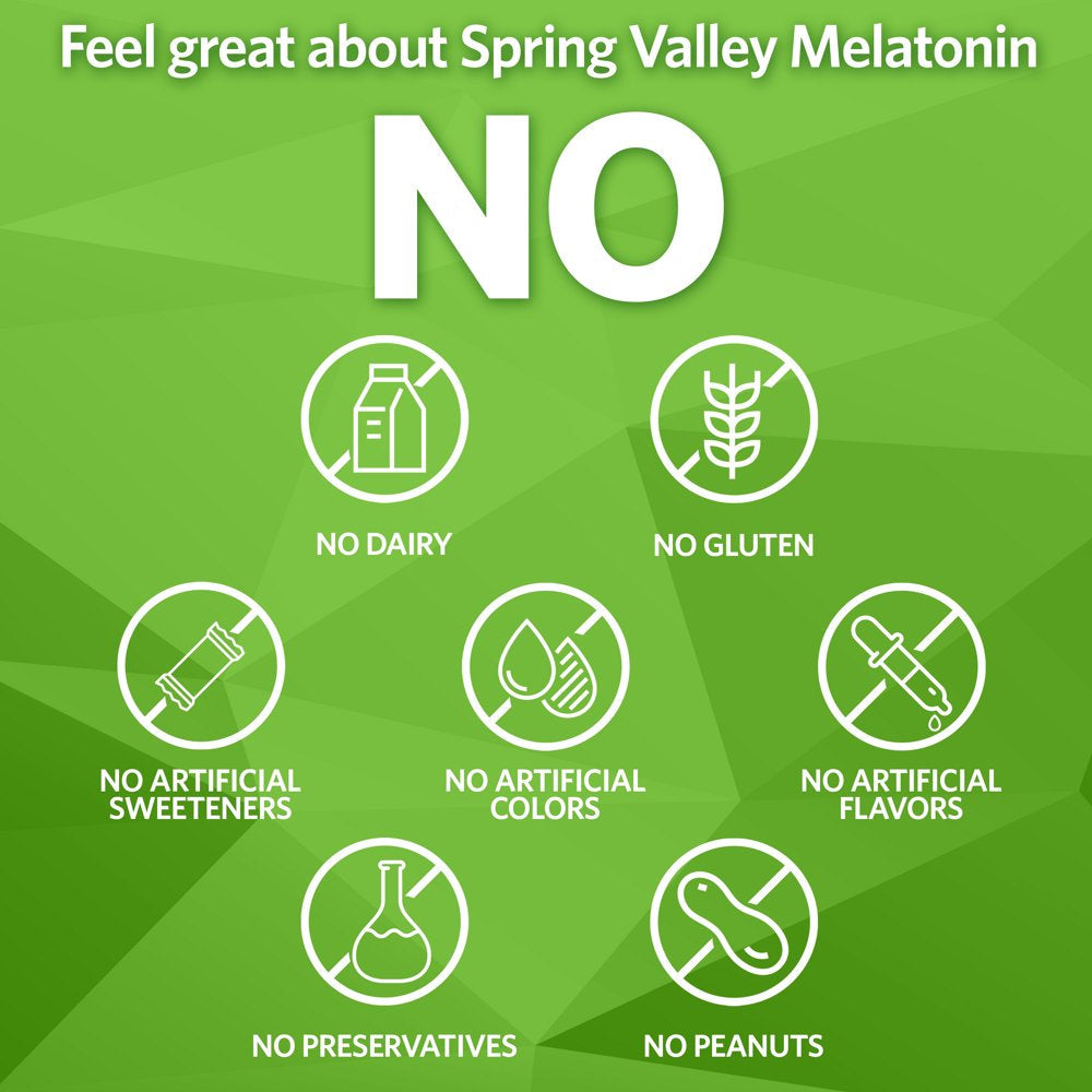 Spring Valley Extra Strength Melatonin Tablets Dietary Supplement, 10 Mg, 120 Count