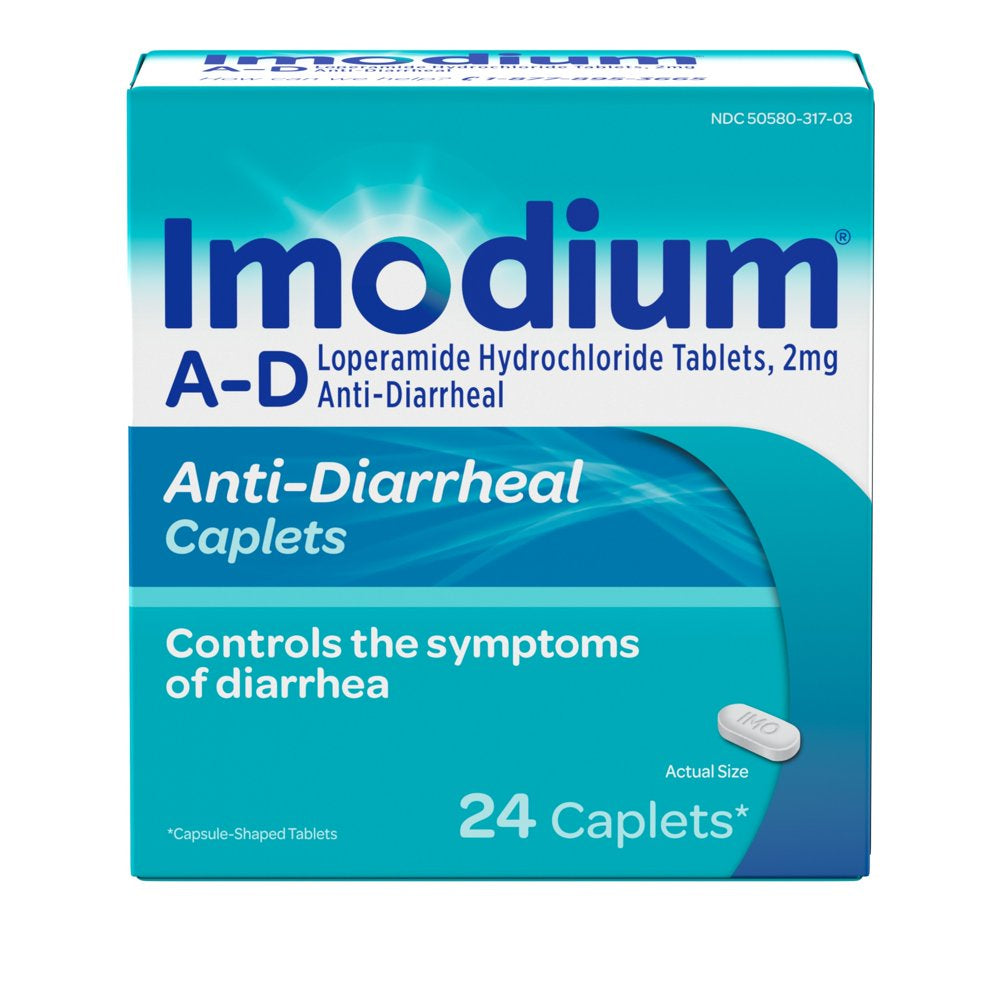 Imodium A-D Diarrhea Relief Caplets, Loperamide Hydrochloride, 24 Ct.