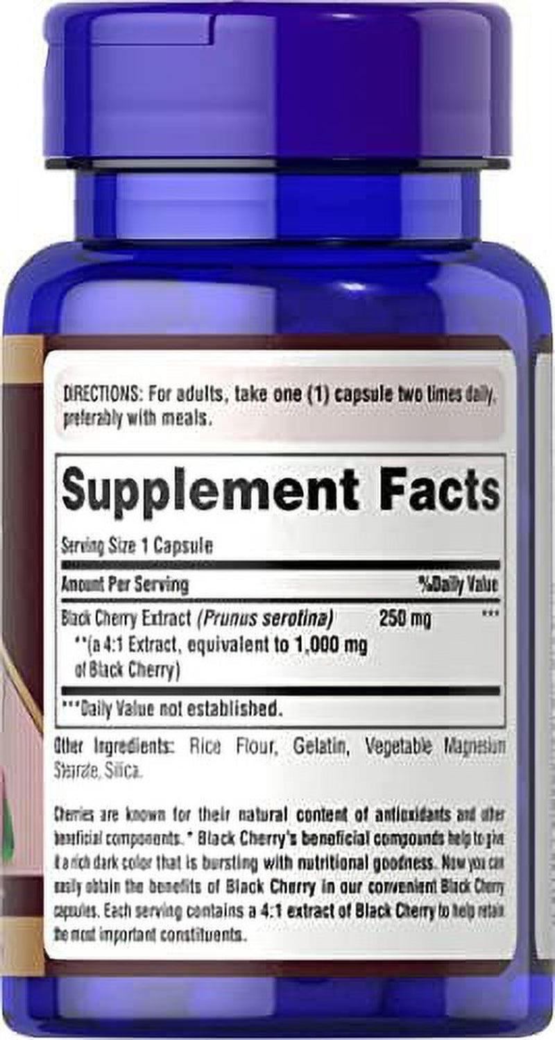 Black Cherry Extract 1000Mg, 100 Count by Puritan'S Pride (19373)