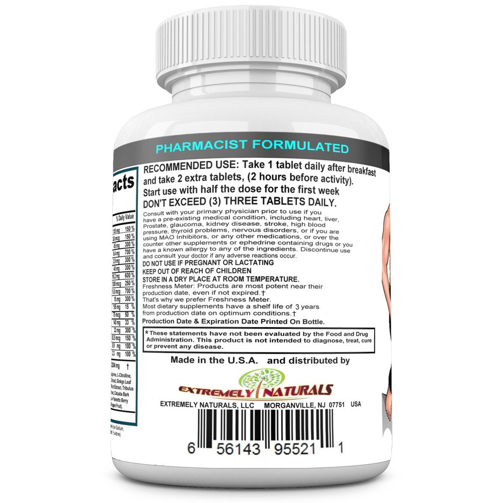 Ejacu-Rich for Males & Females. Testosterone Booster. Load Volumizer. Naturally Increases Energy, Volume & Performance. 30 Pills