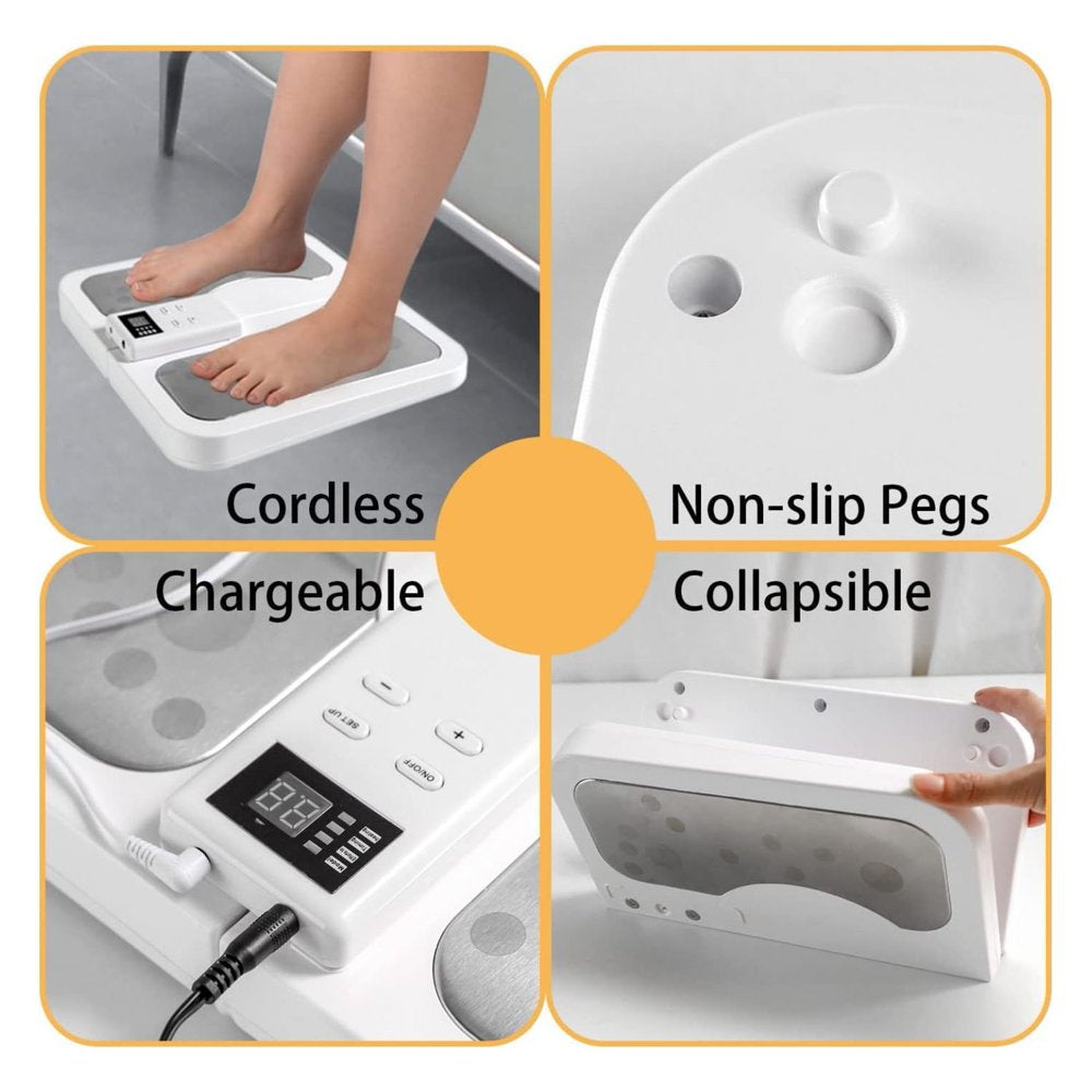 Electric Feet Massager Physiotherapeutic Device for Body Muscle Pain Relief and Neuropathy, Foot Legs Circulation Reflexology Machine for Ankles Knee and Calf
