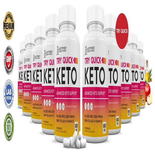 (10 Pack) Try Quick Keto ACV Pills 1275Mg Dietary Supplement 600 Capsules - Nutricity.com.au