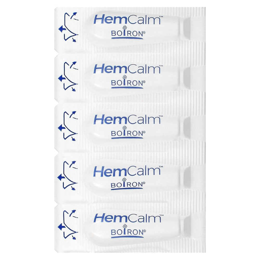 Boiron Hemcalm Suppositories, Homeopathic Medicine for Hemorrhoid Relief, Burning, Itching, Pain, Discomfort, 10 Count