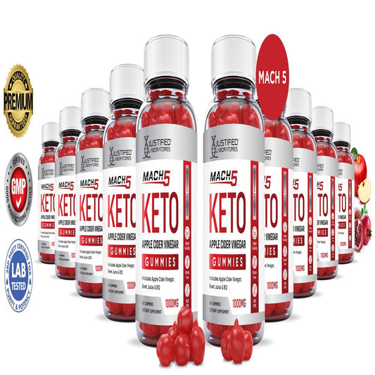 (10 Pack) Mach 5 Keto ACV Gummies 1000MG Dietary Supplement 600 Gummys - Nutricity.com.au