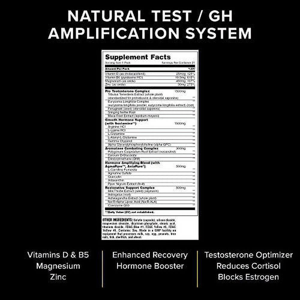 Animal Stak - Natural Hormone Booster Supplement with Tribulus and GH Support Complex - Natural Testosterone Booster for Bodybuilders and Strength Athletes - 1 Month Cycle