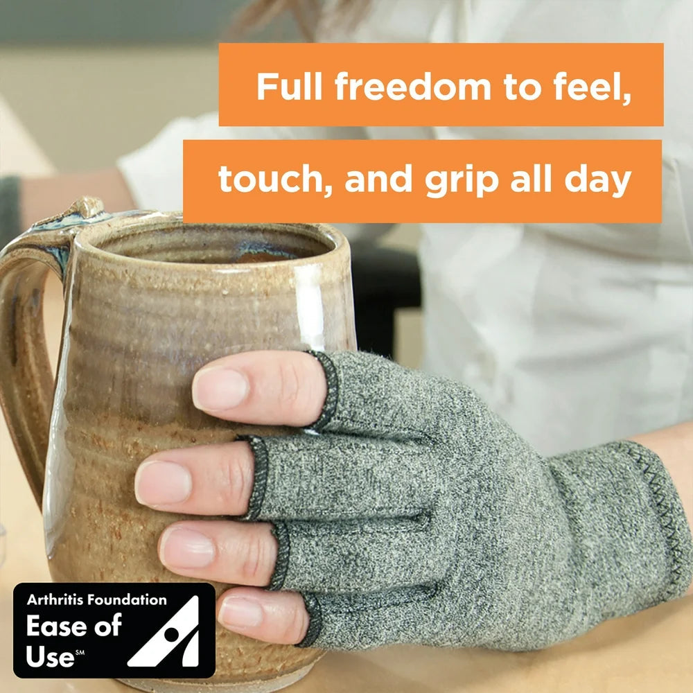 Brownmed IMAK Arthritis Pain Relief Compression Gloves - Small - Gray/Black