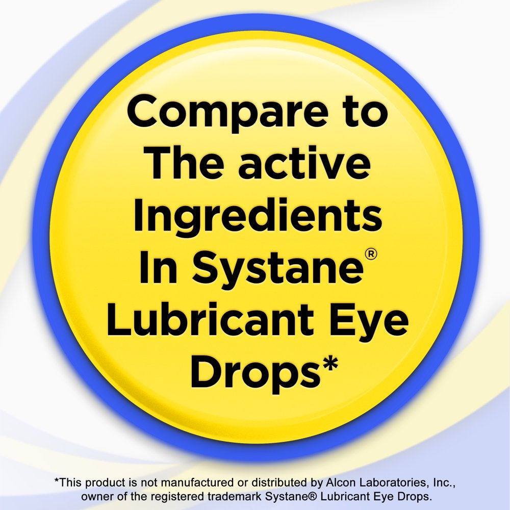 Equate Lubricant Eye Drops, 0.5 Fl Oz, Twin Pack