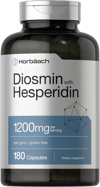 Diosmin and Hesperidin | 1200 Mg | 180 Capsules | by Horbaach