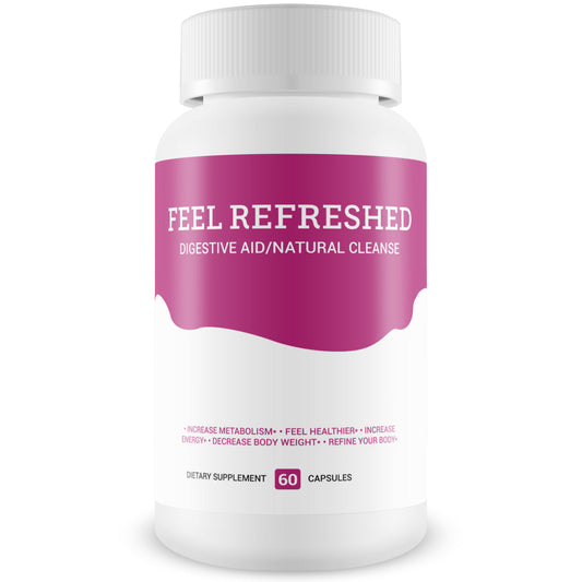 Feel Refreshed - Digestive Aid Natural Cleanse - Helps to Increase Metabolism, Energy, and Decrease Body Weight - Feel Healthier - Refine Your Body - 60 Capsules