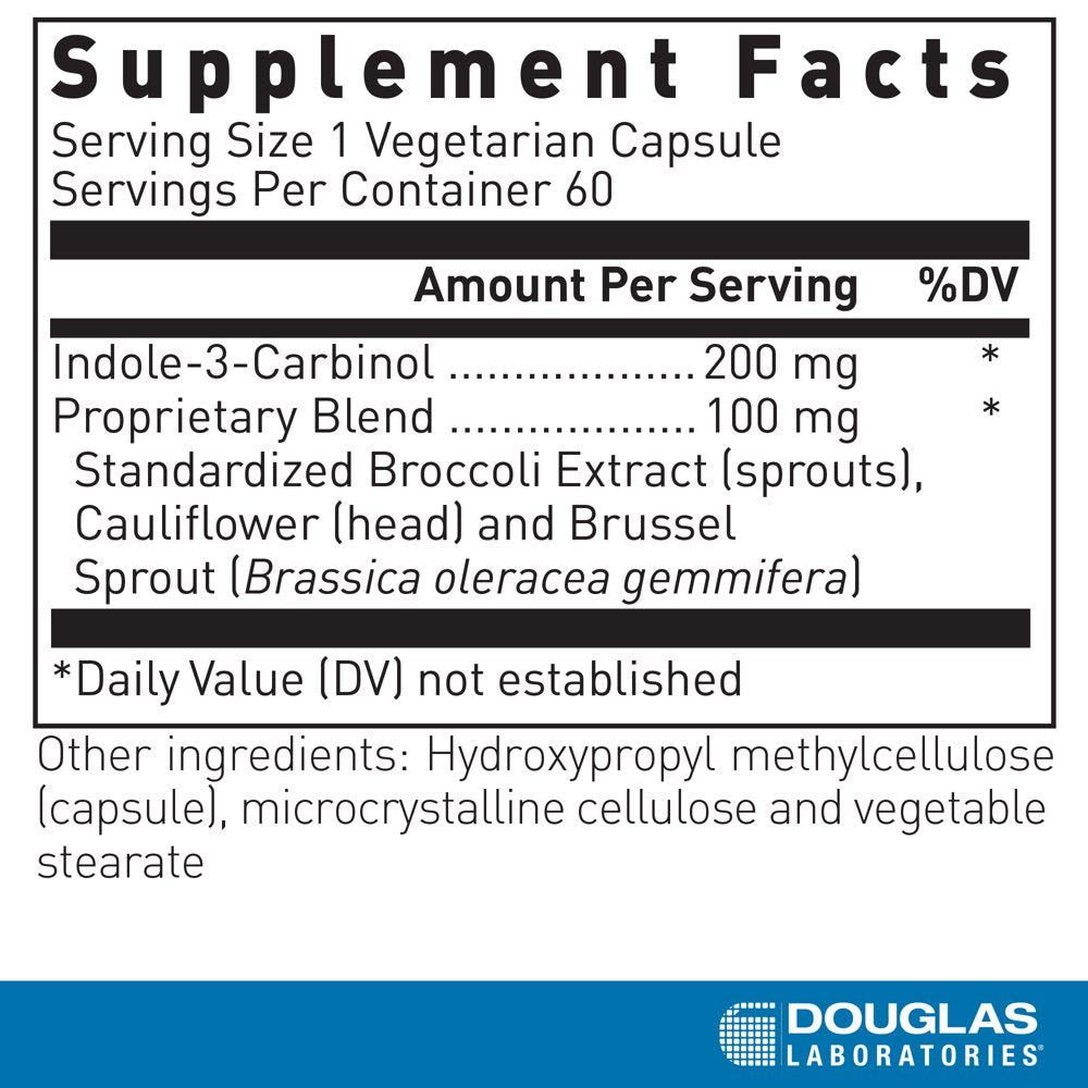 Douglas Laboratories Ultra I-3-C | Indole-3-Carbinol Is a Proprietary Blend of Cruciferous Vegetables | 60 Capsules