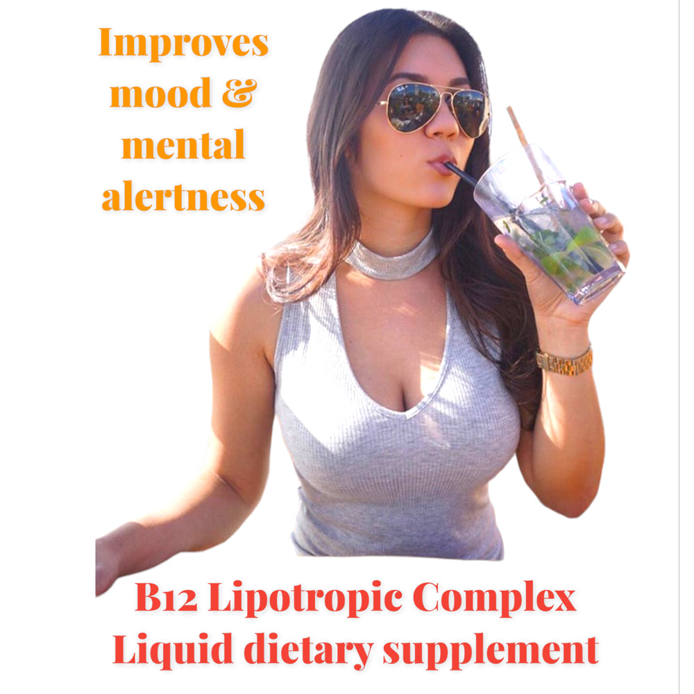 B12 Lipotropic Complex Fat Buster + Energy Booster Liquid Supplement, 30 Days Supply ( 2 Bottles Total 15.20 Fl. Oz). SPECIAL PROMO GET 1 BOTTLE FREE