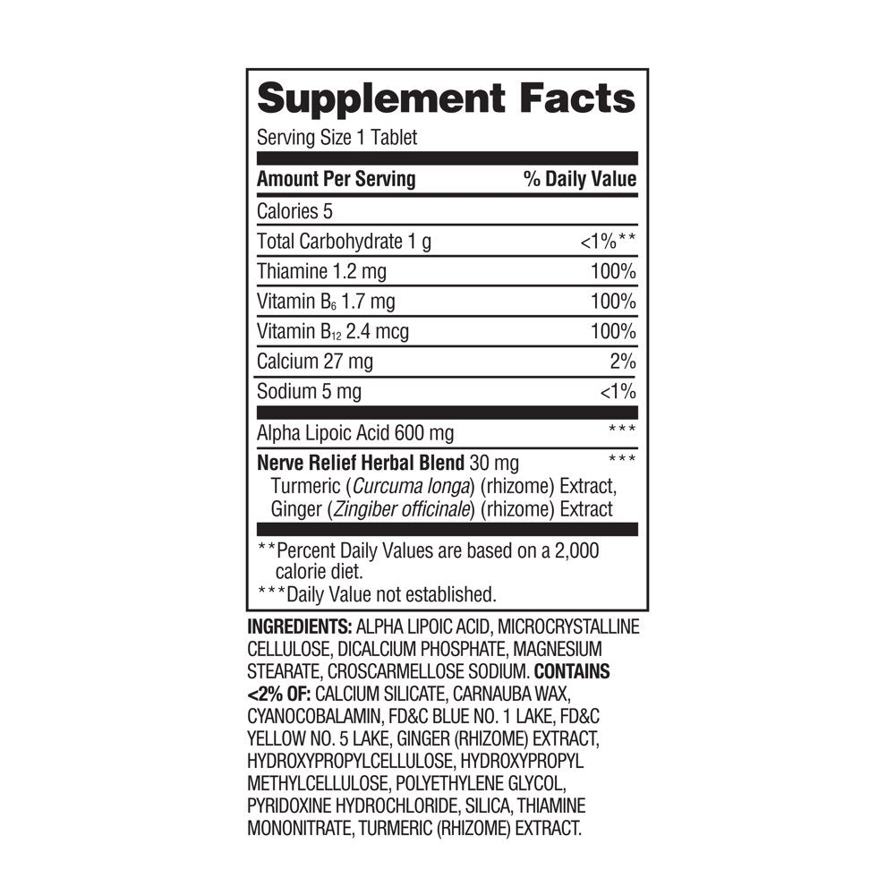 Equate Nerve Comfort Tablets Dietary Supplement, 30 Count