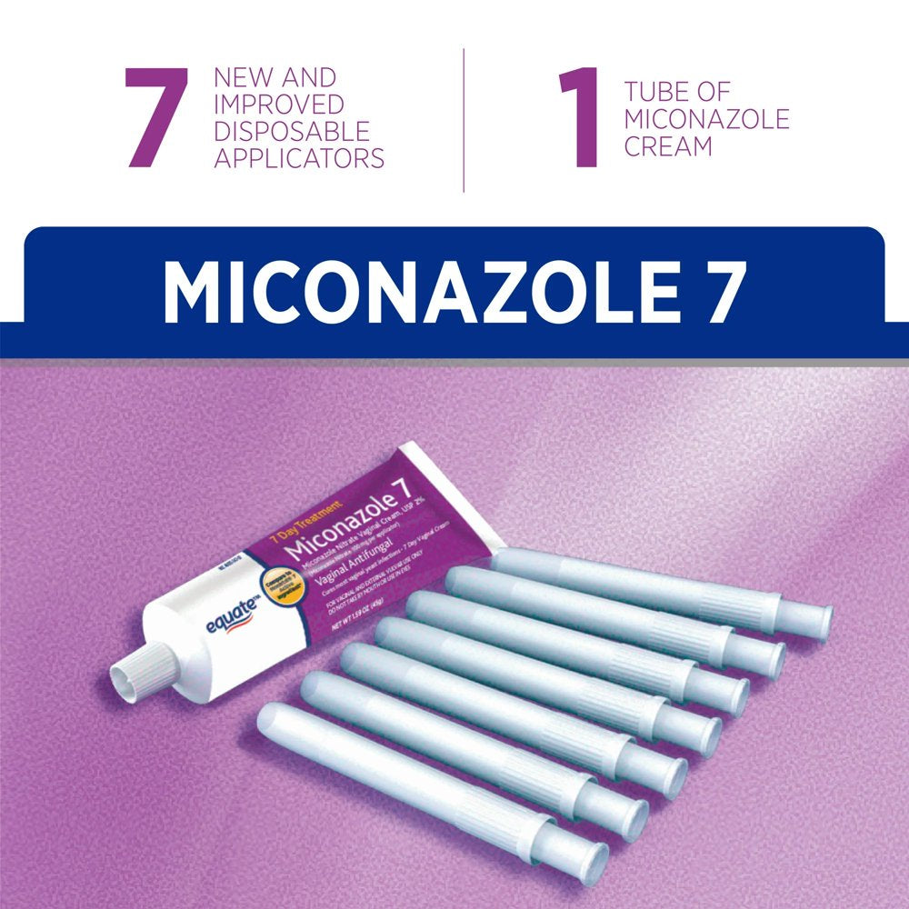 Miconazole 7-Day Vaginal Cream with Disposable Applicators - 3 Pack - 1.59Oz per Pack - plus 3 My Outlet Mall Resealable Storage Pouches