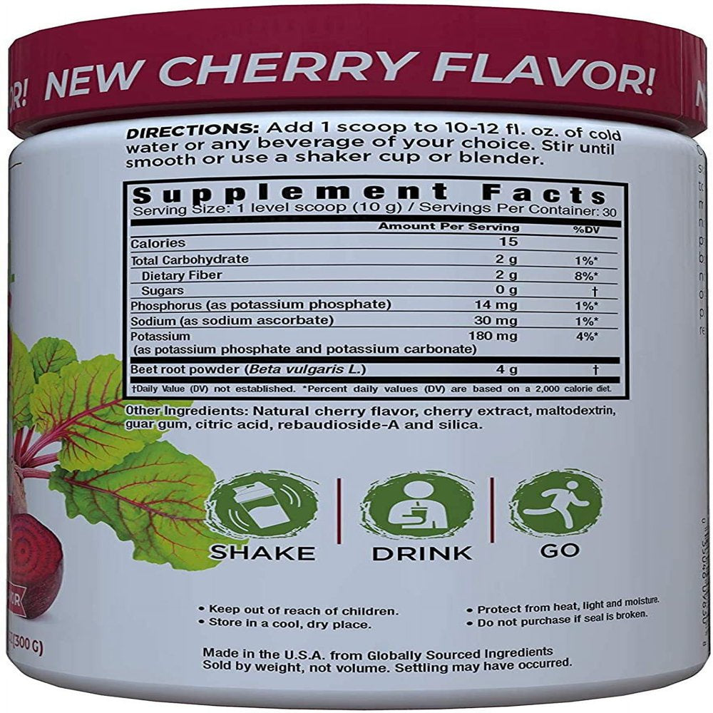 Country Farms Bountiful Beet Extract Nitric Oxide, Cherry, 10.6Oz, 4-Pack