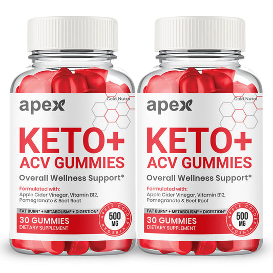 Apex Keto ACV Gummies, Apex Keto Gummies Weight Loss Supplement, Powerful Formula, Belly Fat Energy Metabolism Maximum Strength Official (2 Pack)
