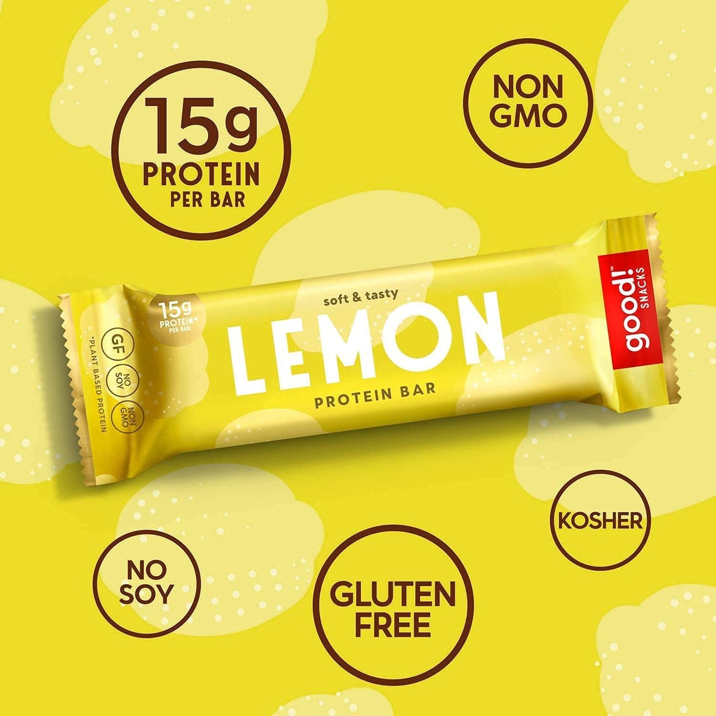 good! Snacks Vegan Protein Bars Bundle, Birthday Cake and Lemon (24 Bars) Gluten-Free, Plant Based, Low Sugar, High Protein Meal Replacement, Healthy Snacks for Energy, 15g Protein