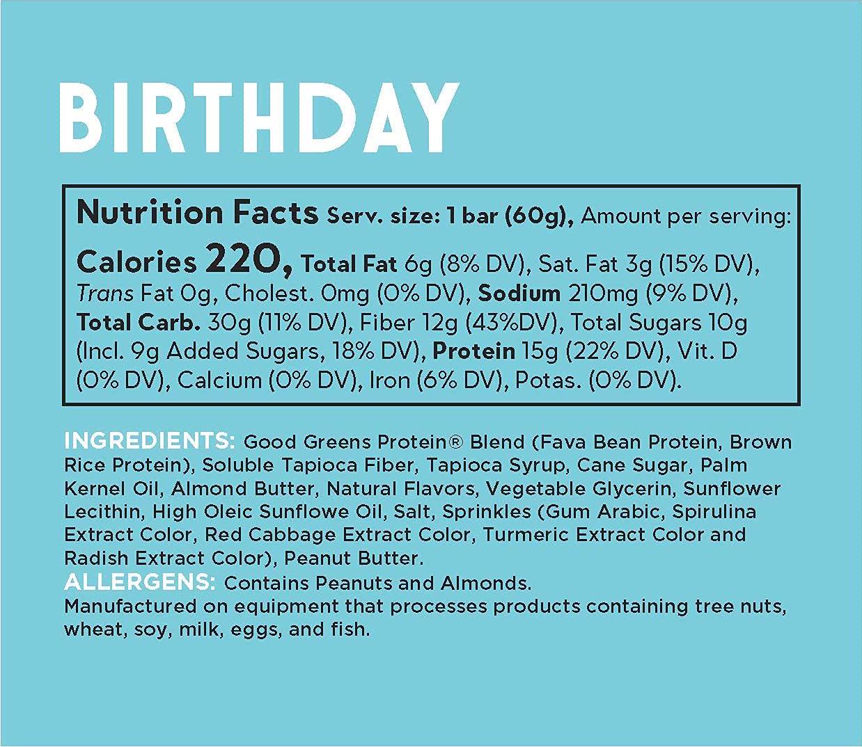 good! Snacks Vegan Protein Bars Bundle, Birthday Cake and Lemon (24 Bars) Gluten-Free, Plant Based, Low Sugar, High Protein Meal Replacement, Healthy Snacks for Energy, 15g Protein