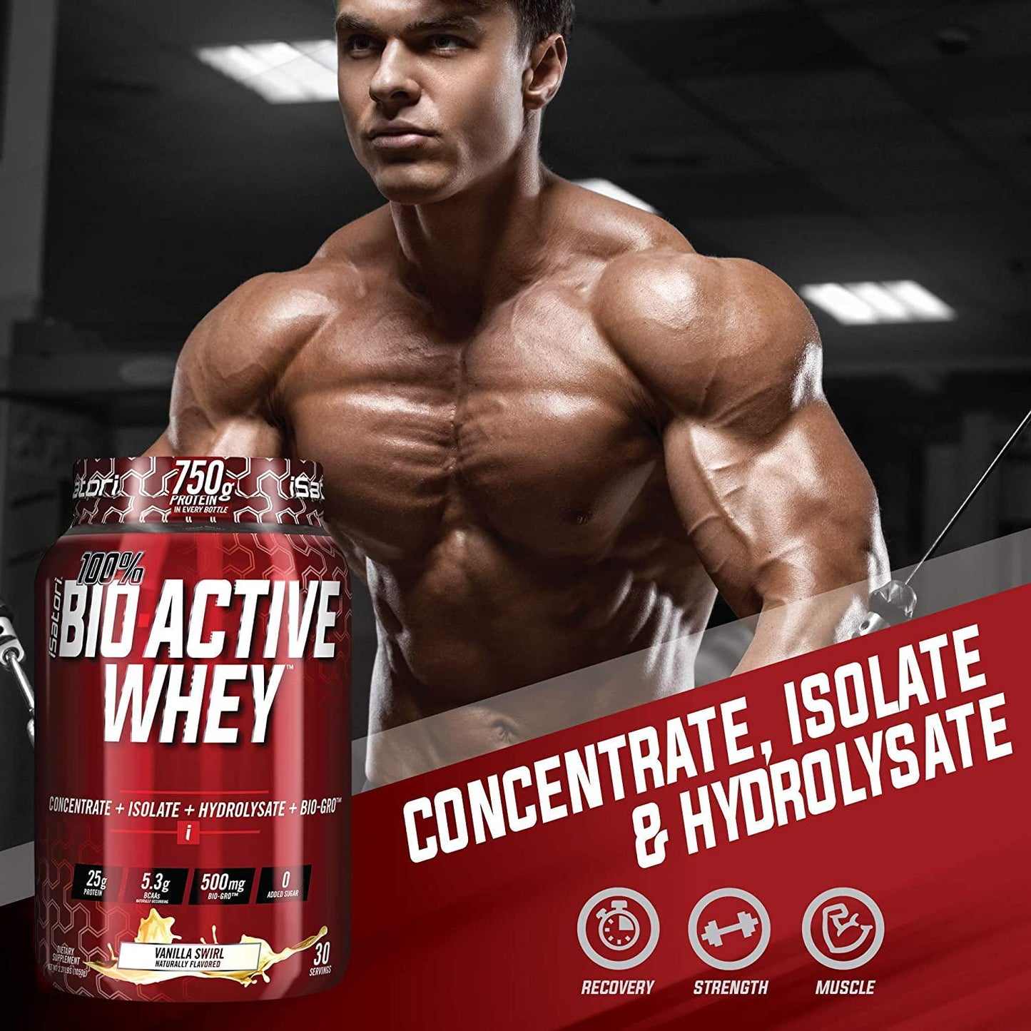 iSatori Bio-GRO Chocolate Ice Cream (60 Servings) and Bio-Active Whey Protein Powder Chocolate Sensation (30 Servings)