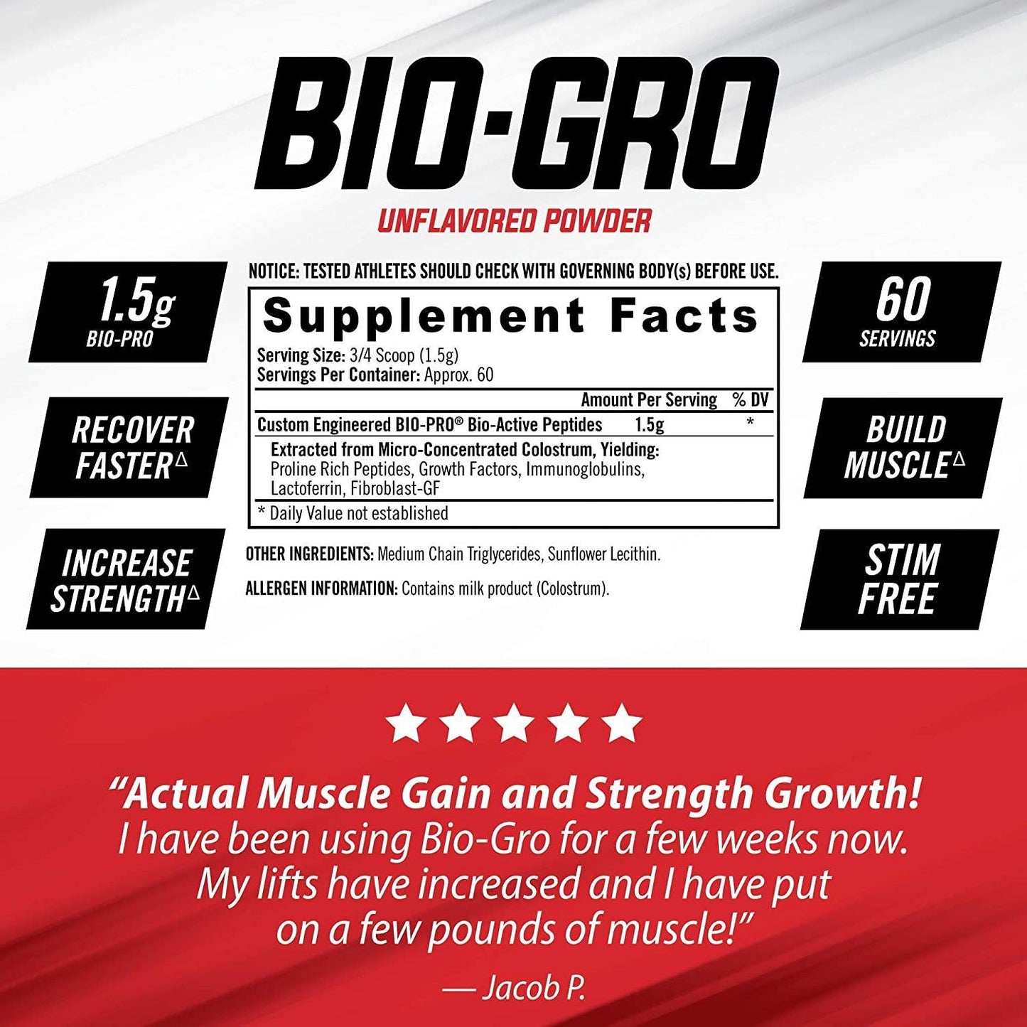 iSatori Bio-GRO Protein Synthesis Amplifier - Unflavored (60 Servings) and iSatori Amino-GRO BCAA Powder - Frosted Lemonade (30 Servings)