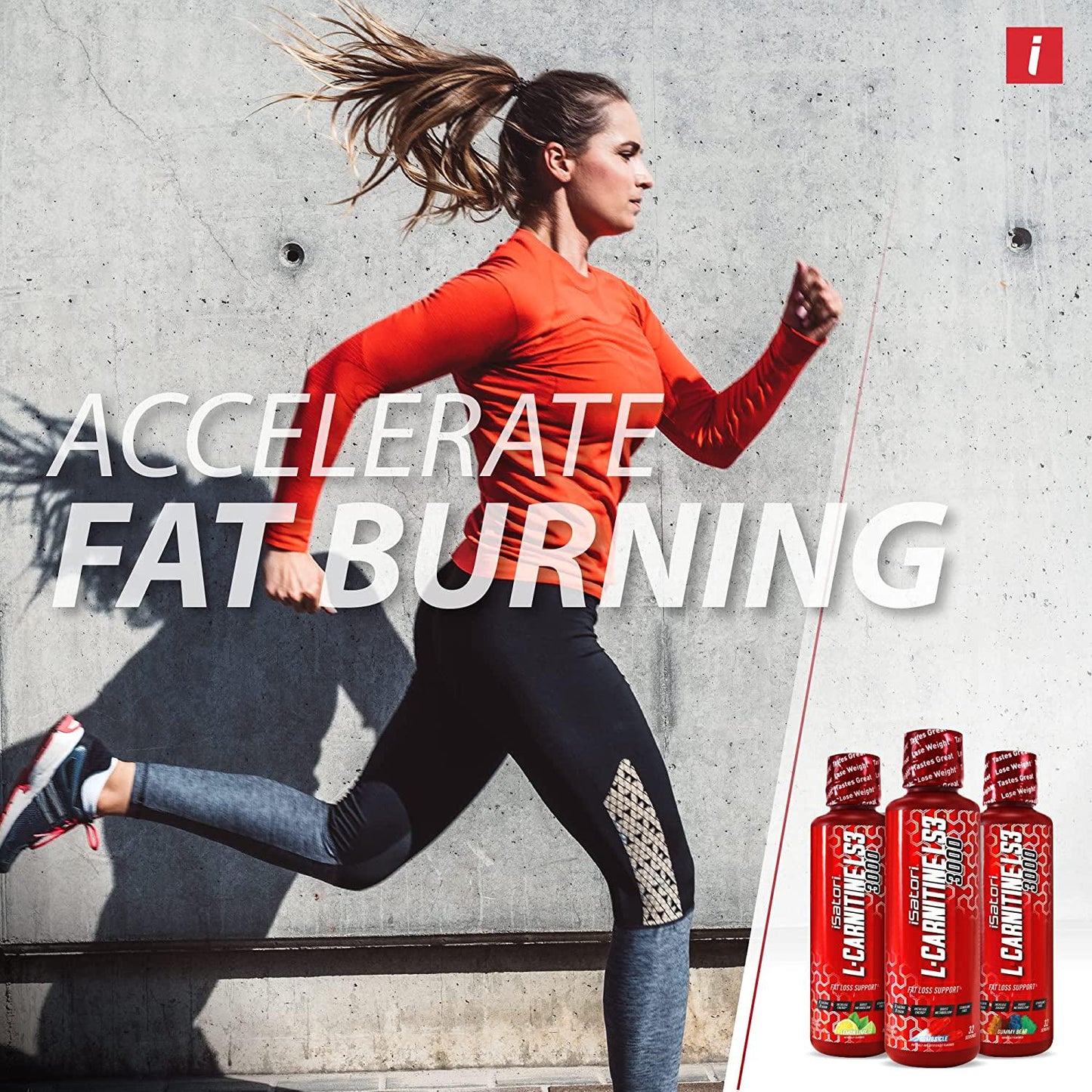 iSatori L-Carnitine LS3 Concentrated Liquid Fat Burner and Metabolism Activator - Fat Loss for Health and Fitness - Keto Friendly Weight Loss - Stimulant Free - Lemon Lime 3000mg (32 Servings)