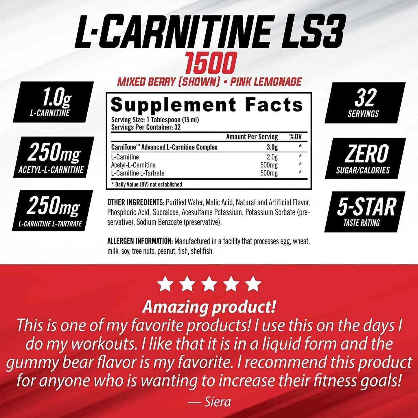 iSatori L-Carnitine LS3 Mixed Berry 1500mg (32 Servings) and iSatori Ultra CLA (90 Softgels)