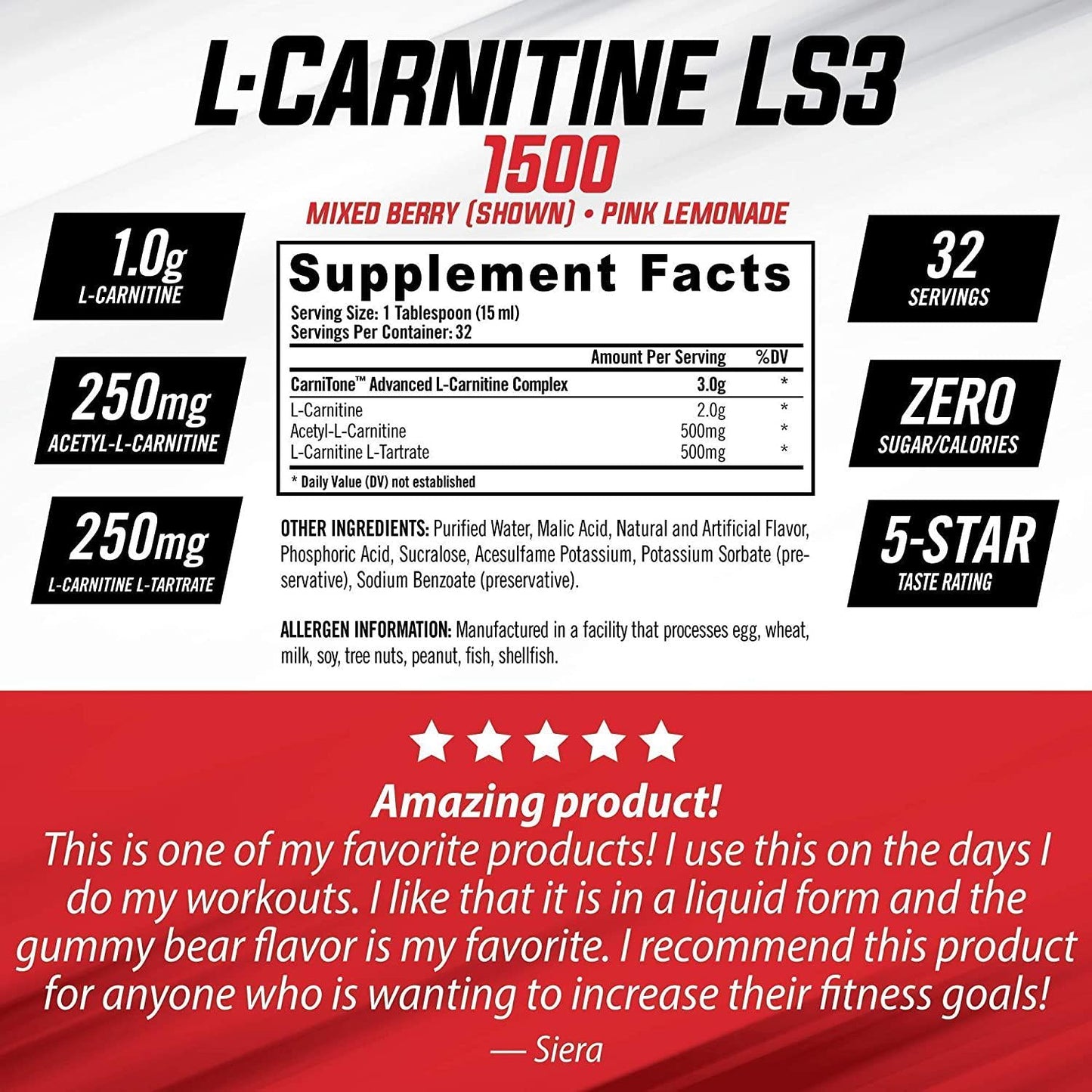 iSatori L-Carnitine LS3 Mixed Berry 1500mg (32 Servings) and BioGenetic Labs Forskolin Lean and Tone