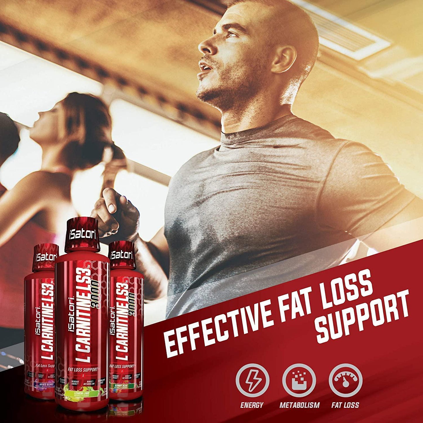 iSatori L-Carnitine LS3 Mixed Berry 1500mg (32 Servings) and BioGenetic Labs Forskolin Lean and Tone