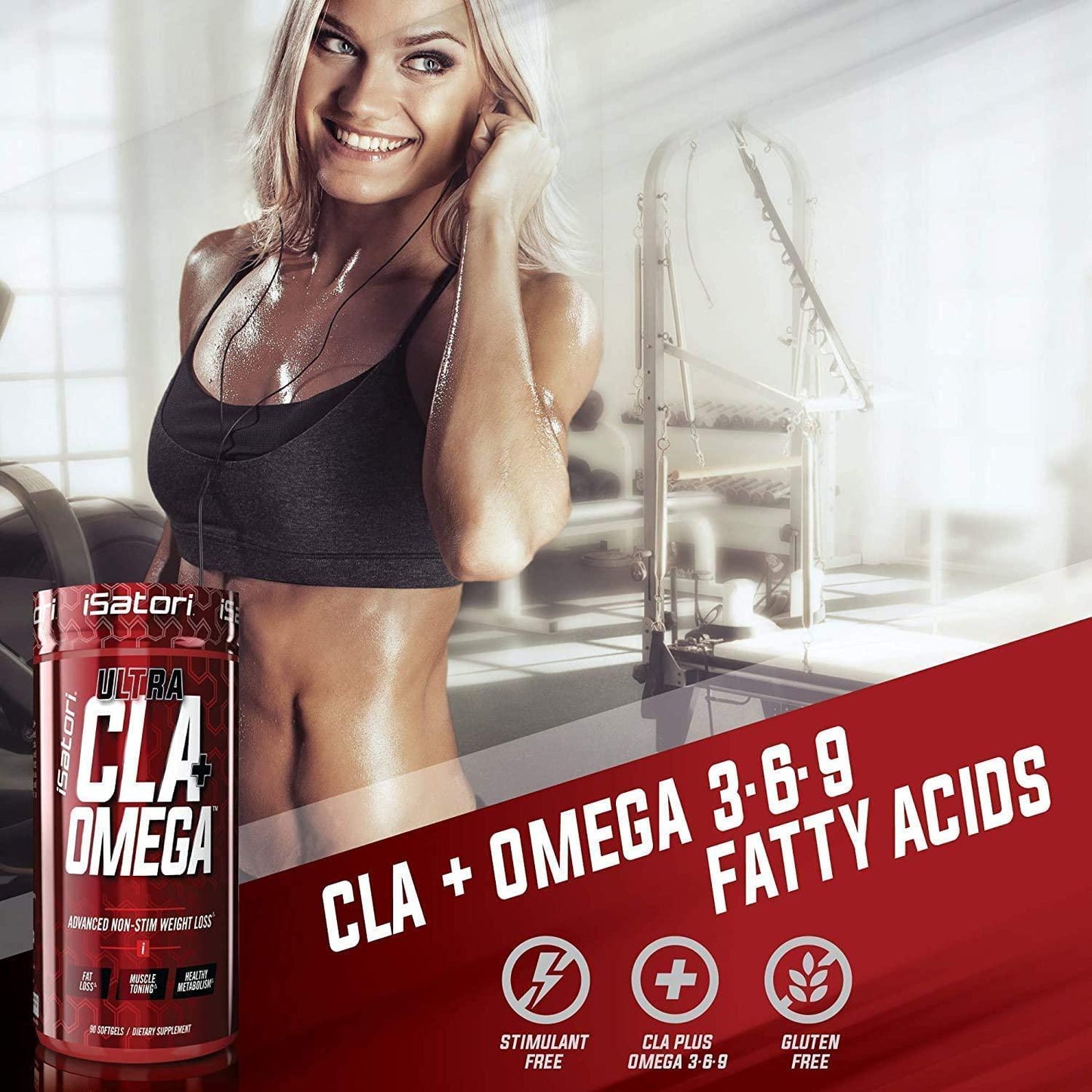 iSatori L-Carnitine LS3 Mixed Berry 1500mg (32 Servings) and iSatori Ultra CLA (90 Softgels)