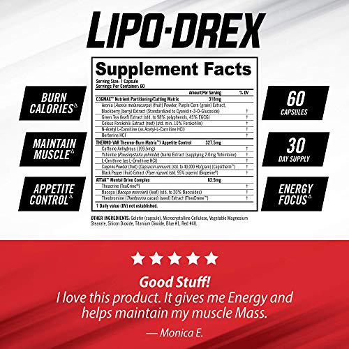 iSatori Lipo-Drex Fat Loss Thermogenic Formula - Fast Acting Weight Loss -Appetite Suppressant (60 capsules) and iSatori L-Carnitine Liquid Fat Burner and Metabolism Activator- Mixed Berry (32 Servings)
