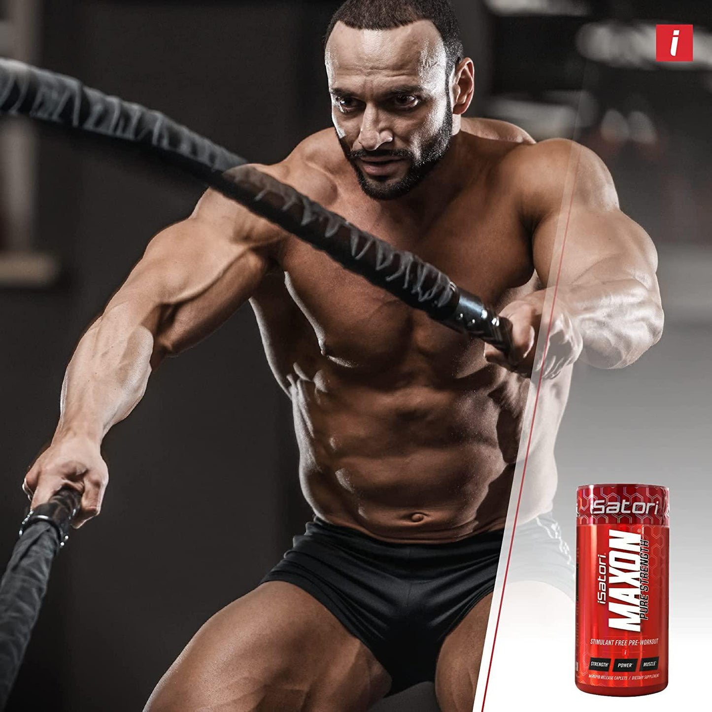 iSatori Maxon Pre Workout Stimulant Free - Fenugreek and Kre Alkalyn Creatine Pure Strength Muscle Gainer Lasting Energy for Men Keto Friendly - Dietary Supplement (84 Rapid Release Caplets)