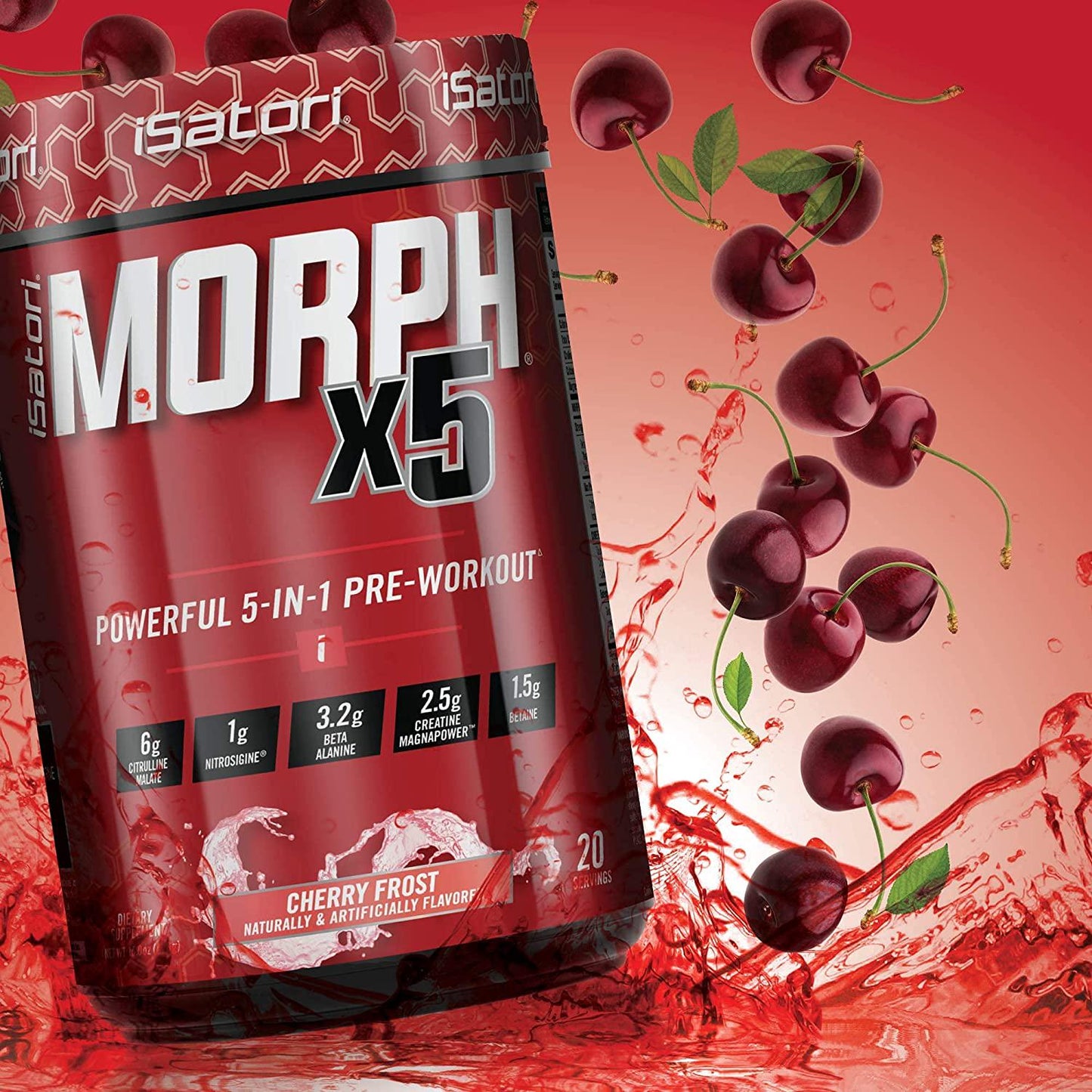 iSatori Morph Xtreme Intense Pre Workout Formula With BCAA For Maximum Gains - Increase Energy, Endurance And Muscle Growth - Fast Recovery - Orange Mango Mania - 20 Servings