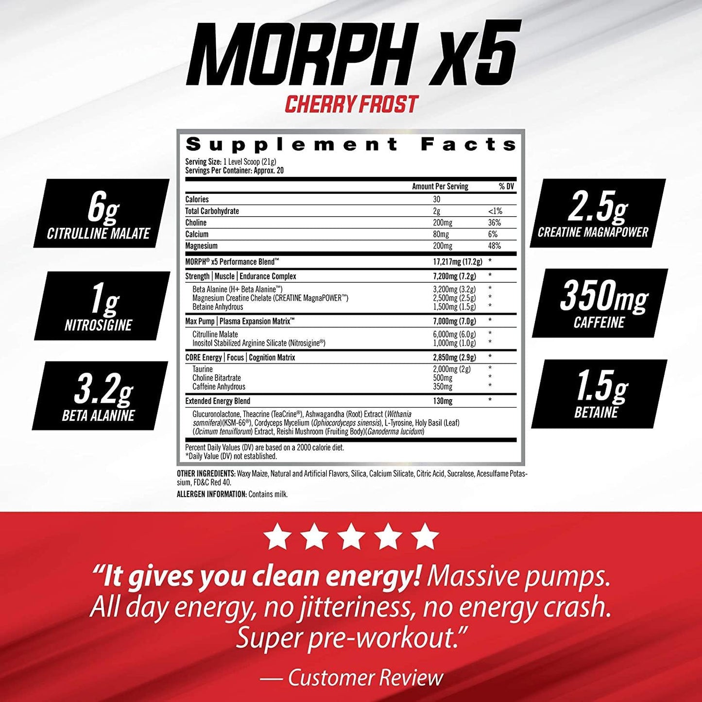 iSatori Morph Xtreme Intense Pre Workout Formula With BCAA For Maximum Gains - Increase Energy, Endurance And Muscle Growth - Fast Recovery - Orange Mango Mania - 20 Servings