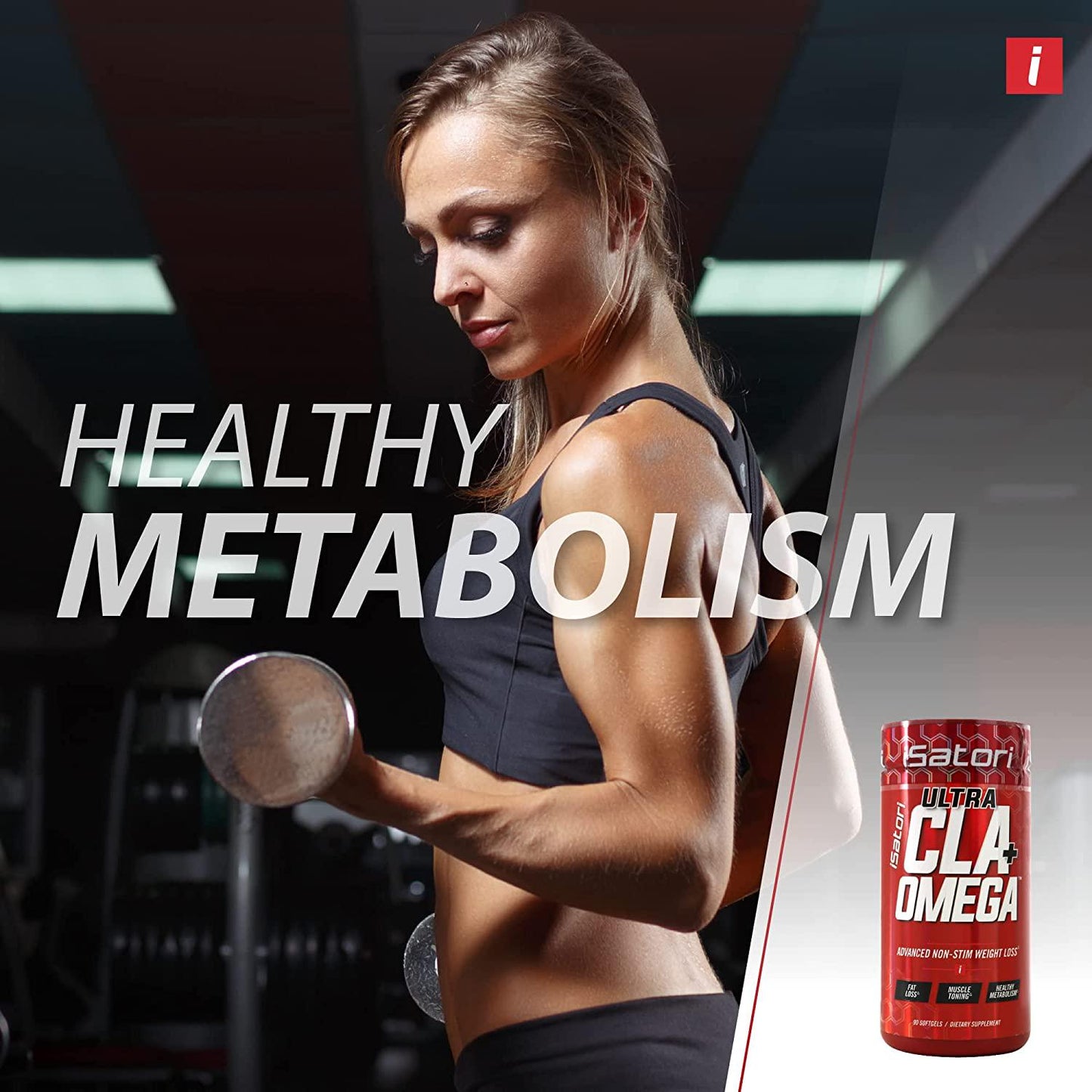 iSatori Ultra CLA - Omega 3 6 9 Safflower Oil Fish Oil Conjugated Linoleic Acid - Natural Weight Loss Exercise Enhancement Fat Burner Muscle Toner - Stimulant Free Dietary Supplement - 90 Softgels