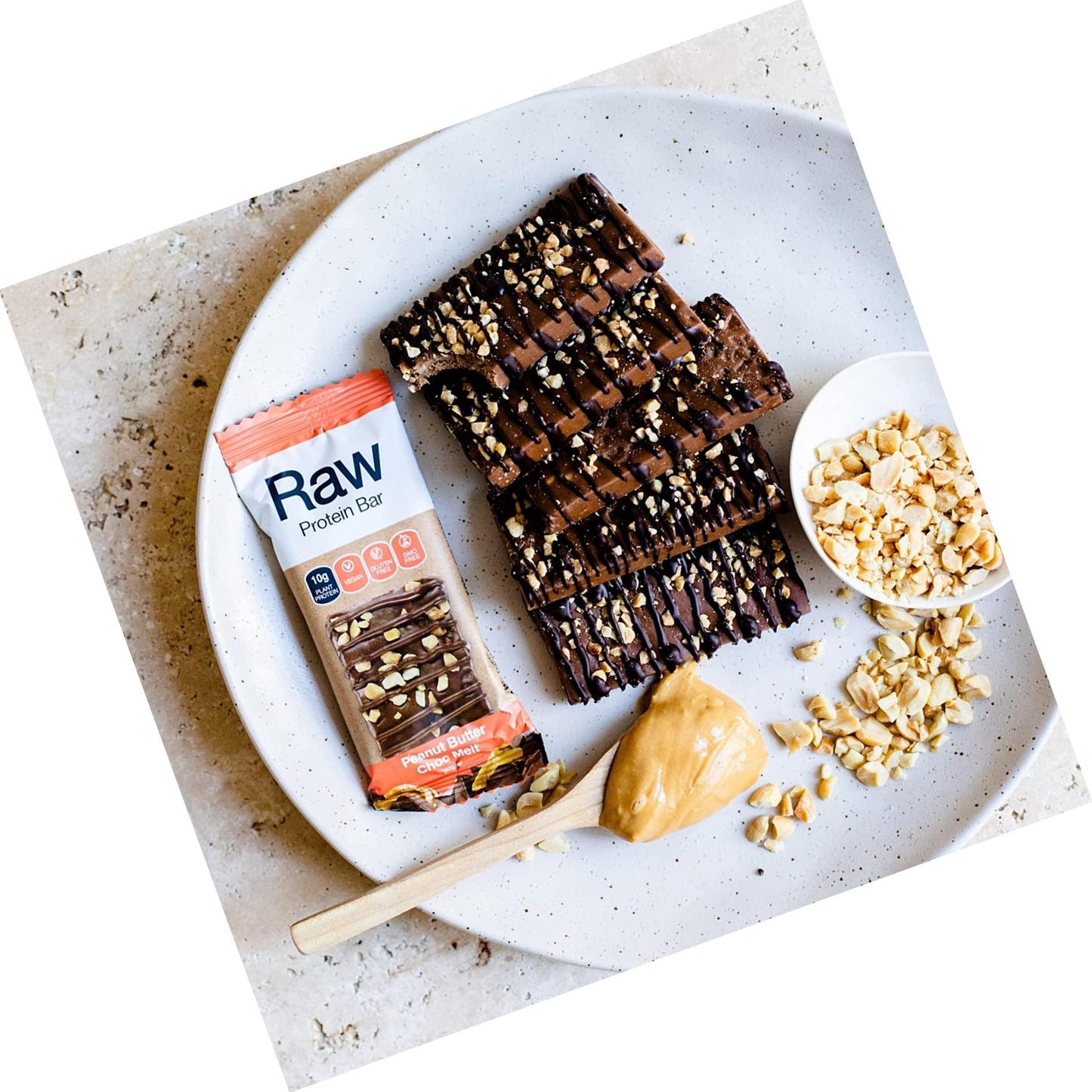 ia Raw Protein Bar Peanut butter Choc Melt, 10x40 g, Multicolor