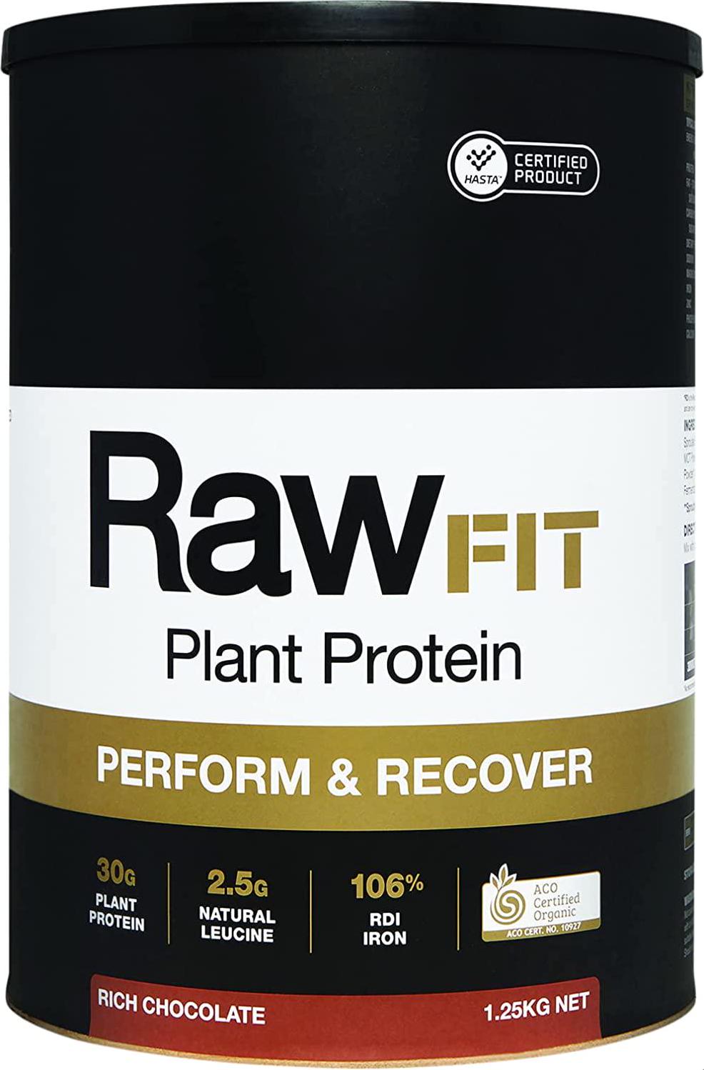 ia Rich Chocolate RawFIT Plant Protein Perform and Recover Powder 1.25 kg