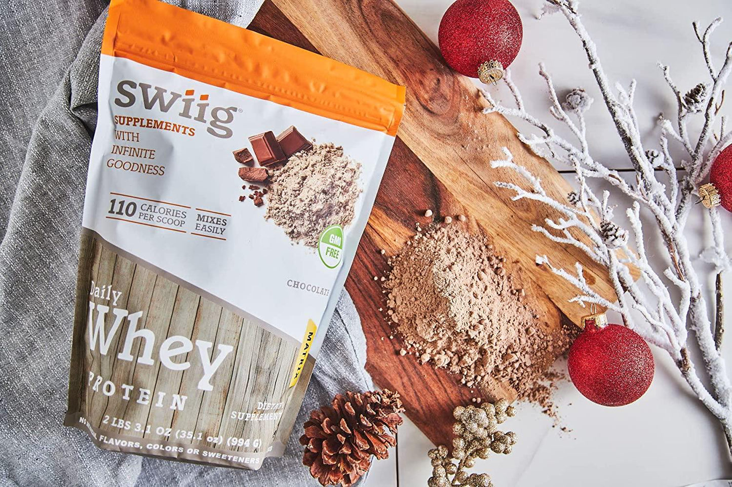 swiig Daily Whey Matrix Protein Powder, Chocolate, 2.2 Pound