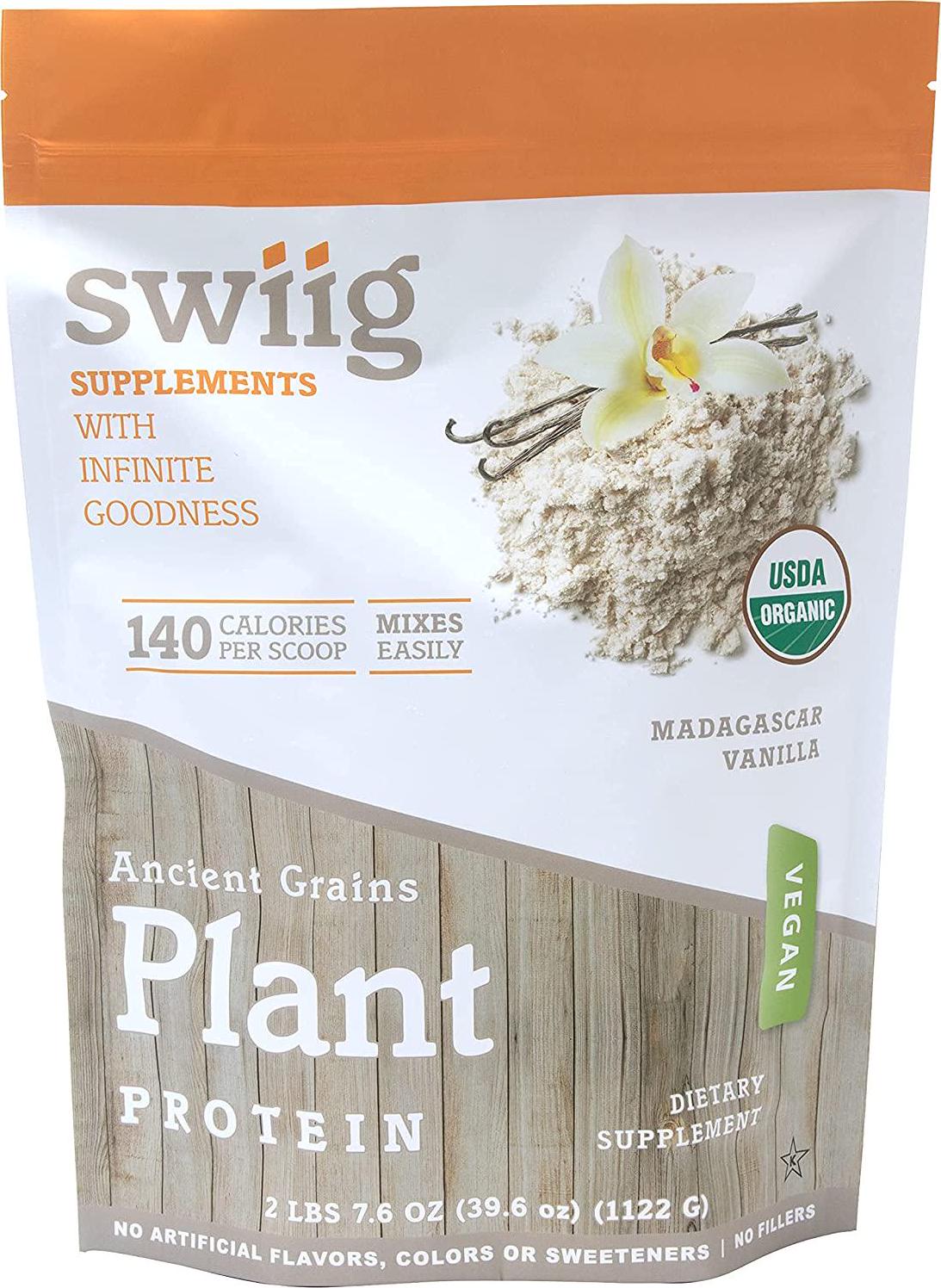 swiig Organic Vanilla Ancient Grains Plant Protein 2.48 lb