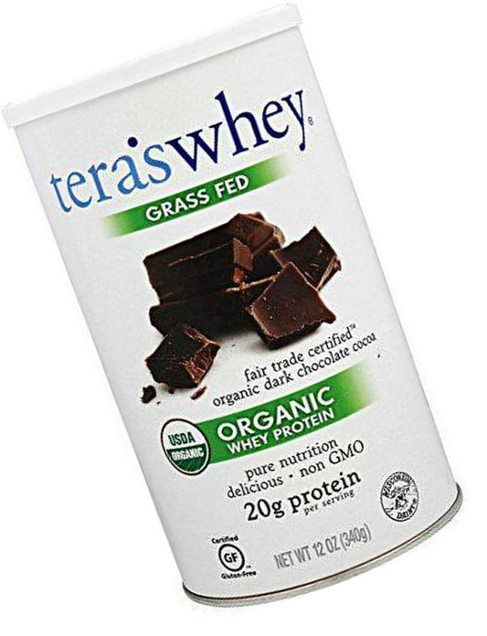 tera's: Organic Whey Protein, Fair Trade Certified Dark Chocolate Cocoa, 12 oz